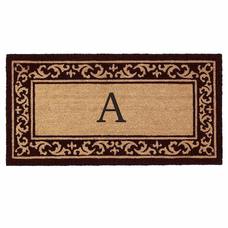 Calloway Mills Monogram Door Mat, Black, Natural, 24 in W x 48 in L 120062448A